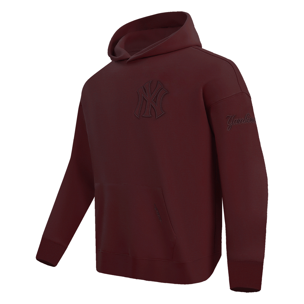 MLB NEW YORK YANKEES SUDADERA CON CAPUCHA PO PARA HOMBRE DE COLOR NEUTRO CON HOMBROS CAÍDOS (BORGOÑA)