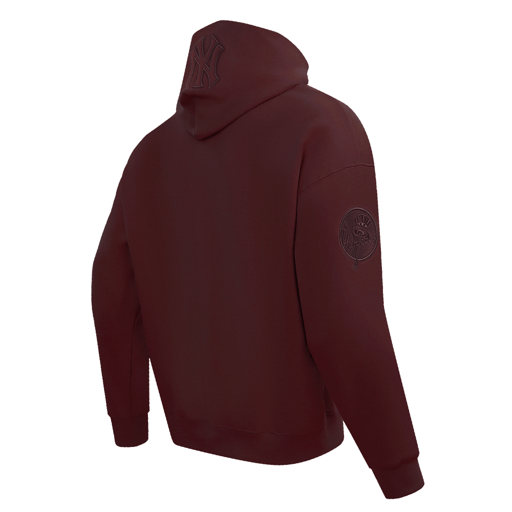 MLB NEW YORK YANKEES SUDADERA CON CAPUCHA PO PARA HOMBRE DE COLOR NEUTRO CON HOMBROS CAÍDOS (BORGOÑA)