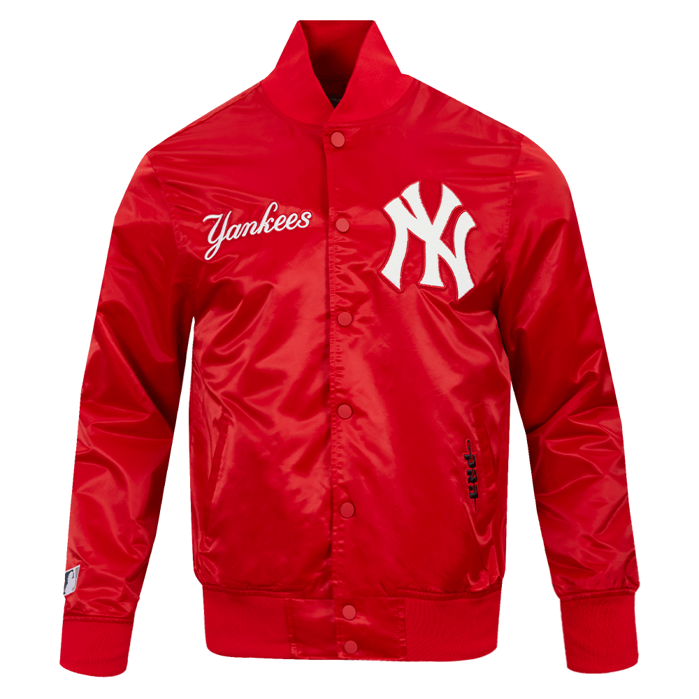 MLB NEW YORK YANKEES SOUVENIR MEN'S SATIN JACKET (RED)