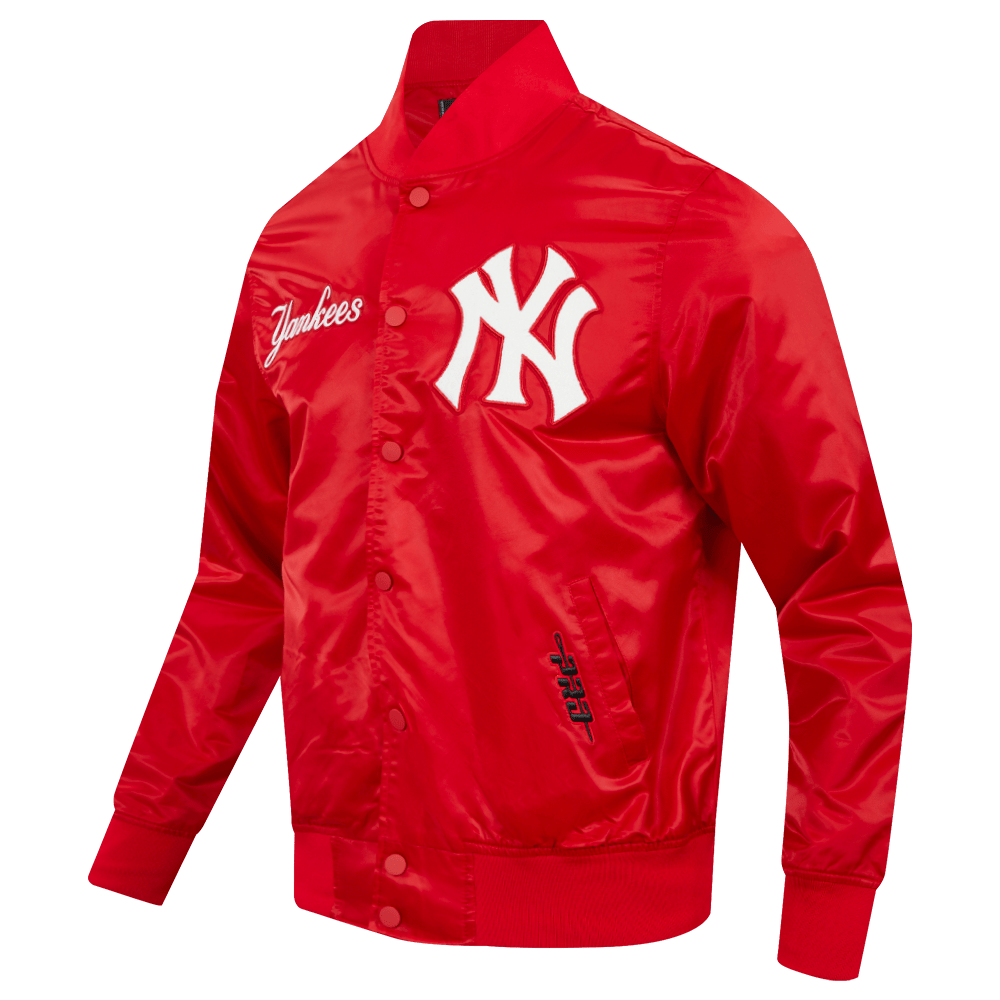 MLB NEW YORK YANKEES SOUVENIR MEN'S SATIN JACKET (RED)