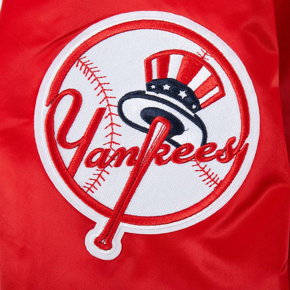 MLB NEW YORK YANKEES SOUVENIR MEN'S SATIN JACKET (RED)