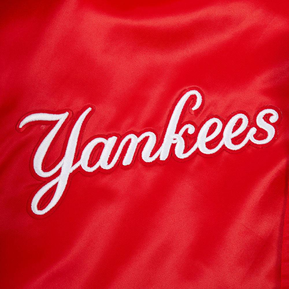 MLB NEW YORK YANKEES SOUVENIR MEN'S SATIN JACKET (RED)
