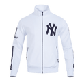 MLB NEW YORK YANKEES CLASSIC MEN'S DOUBLE KNIT TRACK JACKET (WHITE/MIDNIGHT NAVY)