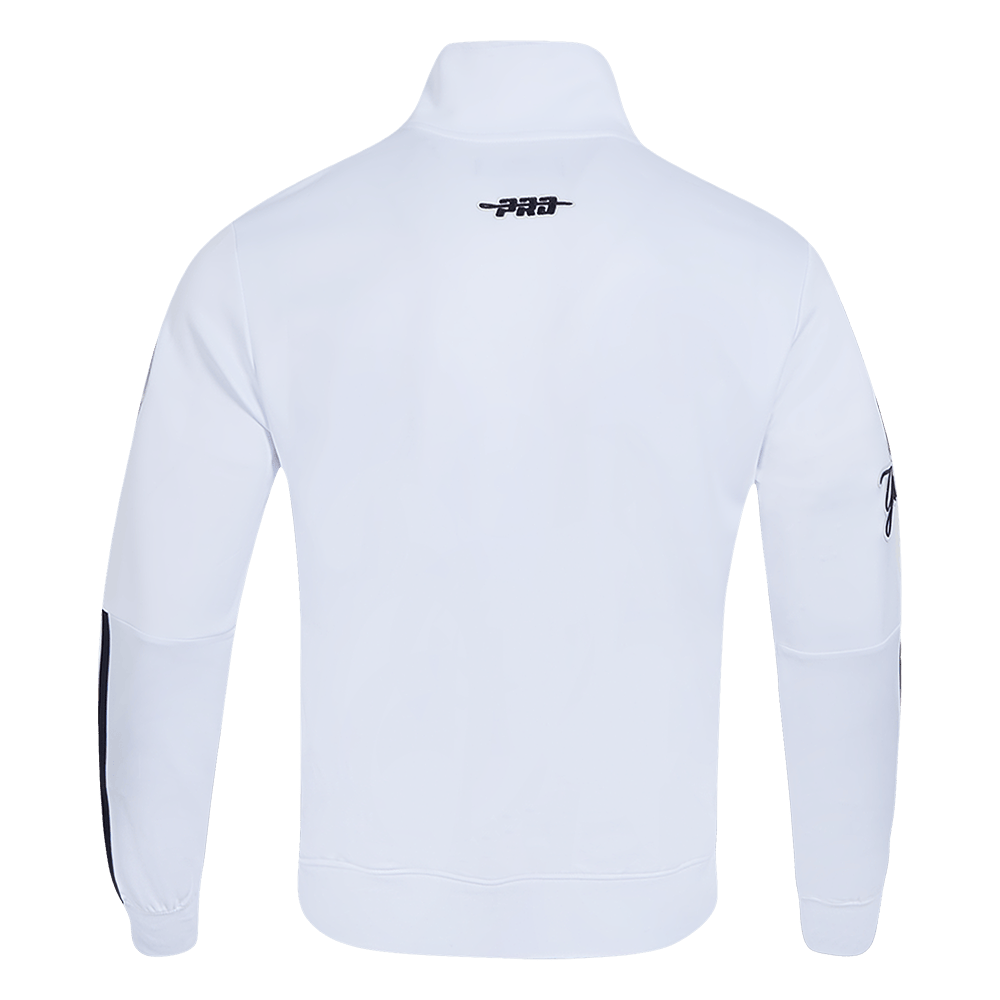 MLB NEW YORK YANKEES CLASSIC MEN'S DOUBLE KNIT TRACK JACKET (WHITE/MIDNIGHT NAVY)