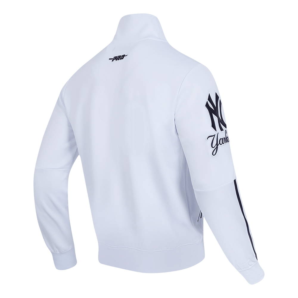 MLB NEW YORK YANKEES CLASSIC MEN'S DOUBLE KNIT TRACK JACKET (WHITE/MIDNIGHT NAVY)