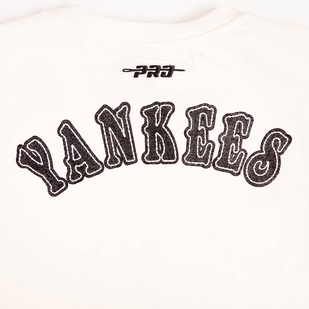 MLB NEW YORK YANKEES REBEL ATHLETICS WOMEN'S BABY DOLL TEE (EGGSHELL)