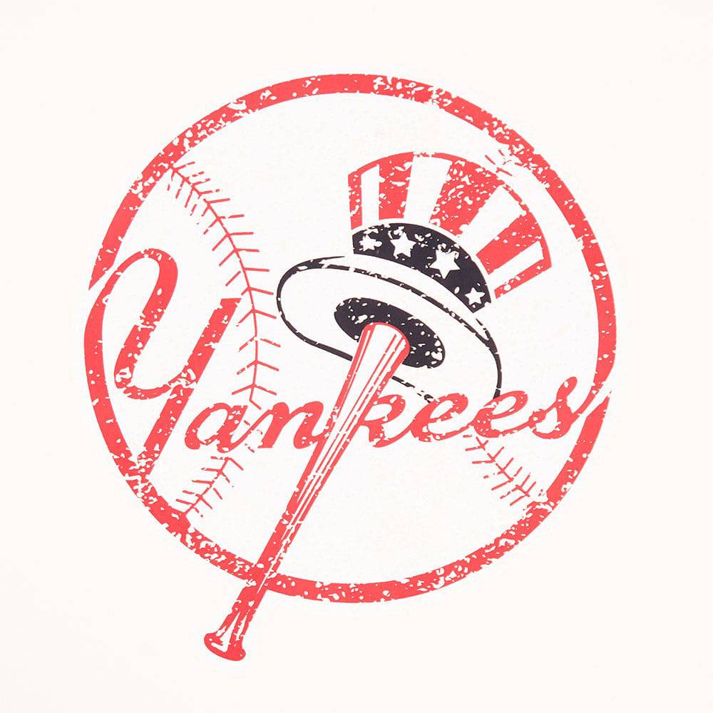 CAMISETA BABY DOLL PARA MUJER MLB NEW YORK YANKEES REBEL ATHLETICS (BLANCO HUESO)
