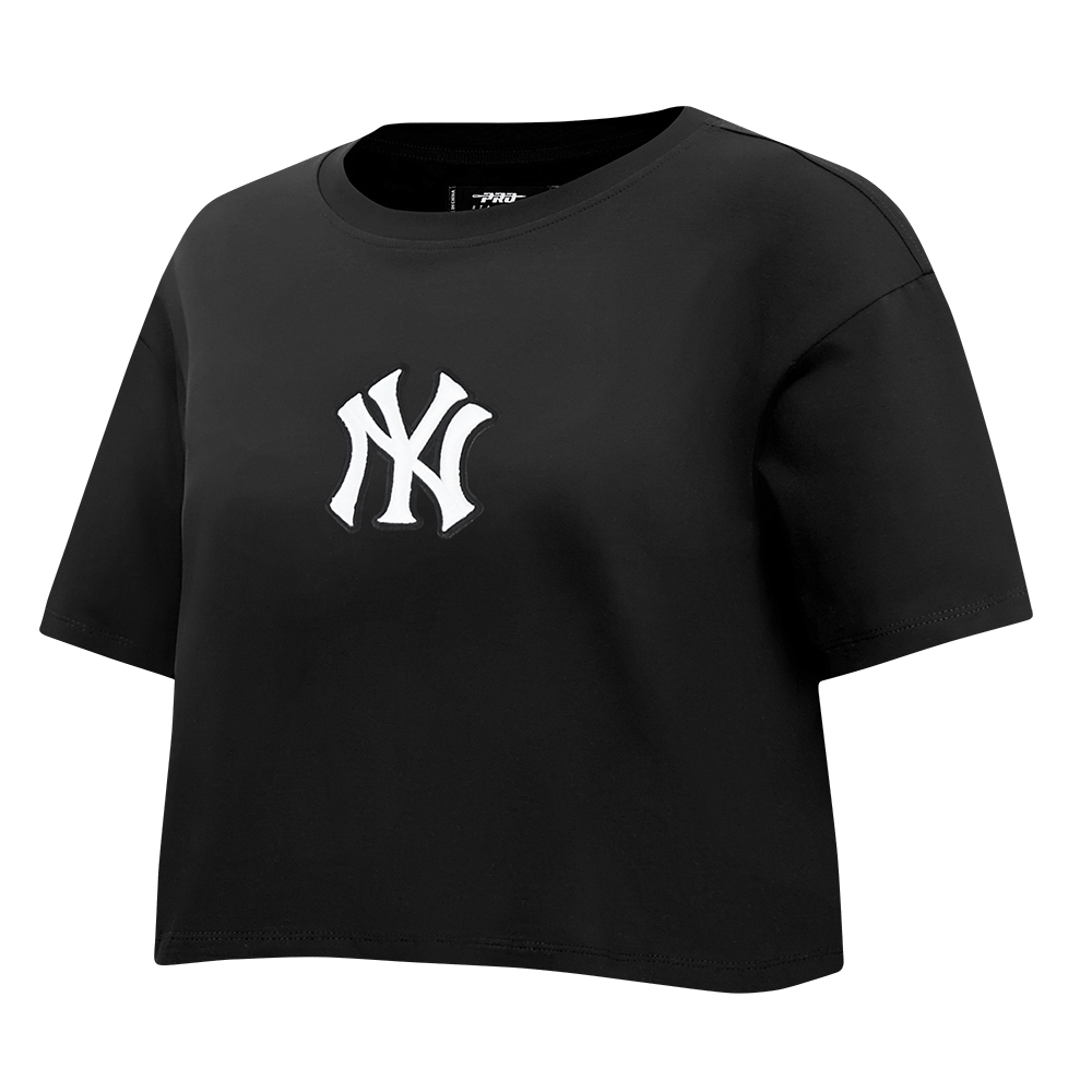 MLB NEW YORK YANKEES WINGSPAN WOMEN'S SJ BOXY TEE (BLACK)