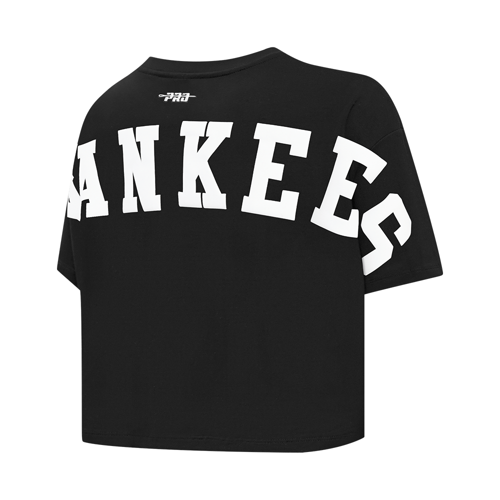MLB NEW YORK YANKEES WINGSPAN WOMEN'S SJ BOXY TEE (BLACK)
