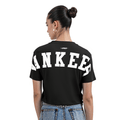 MLB NEW YORK YANKEES WINGSPAN WOMEN'S SJ BOXY TEE (BLACK)