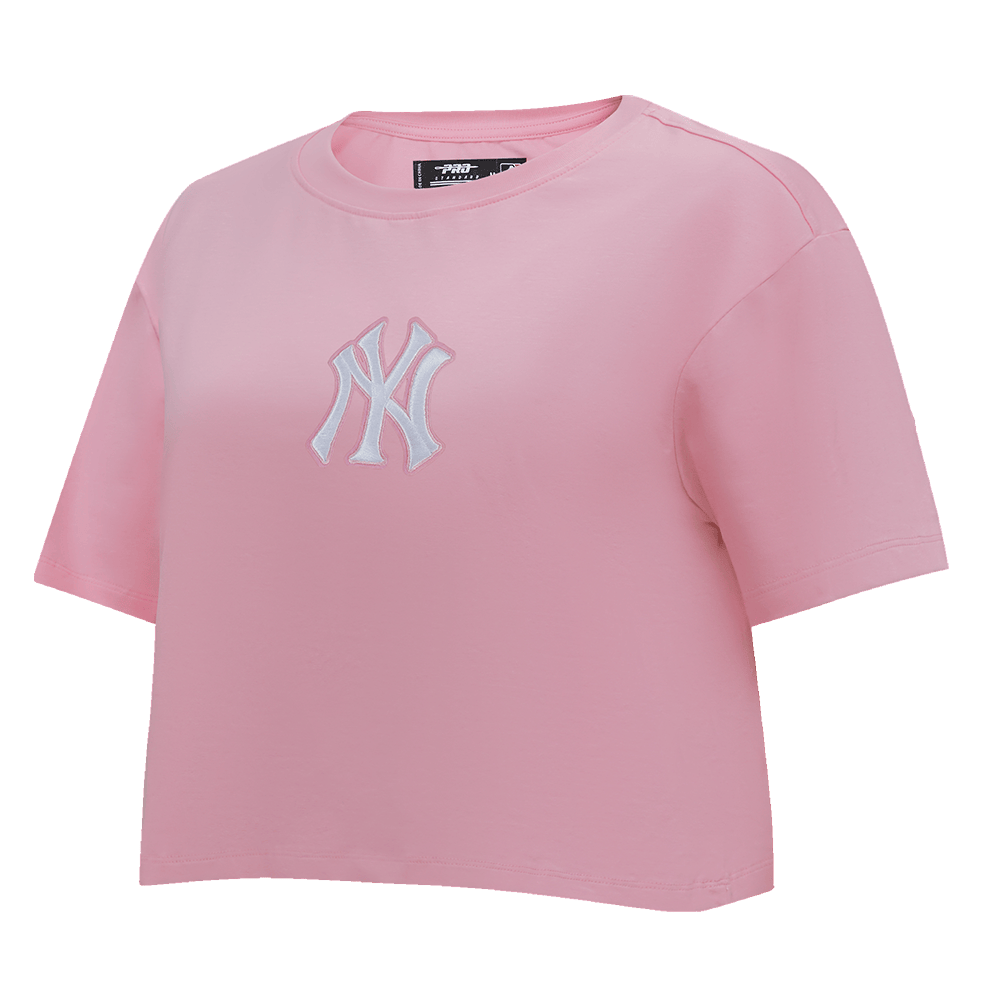 MLB NEW YORK YANKEES WINGSPAN WOMEN'S SJ BOXY TEE (PINK)