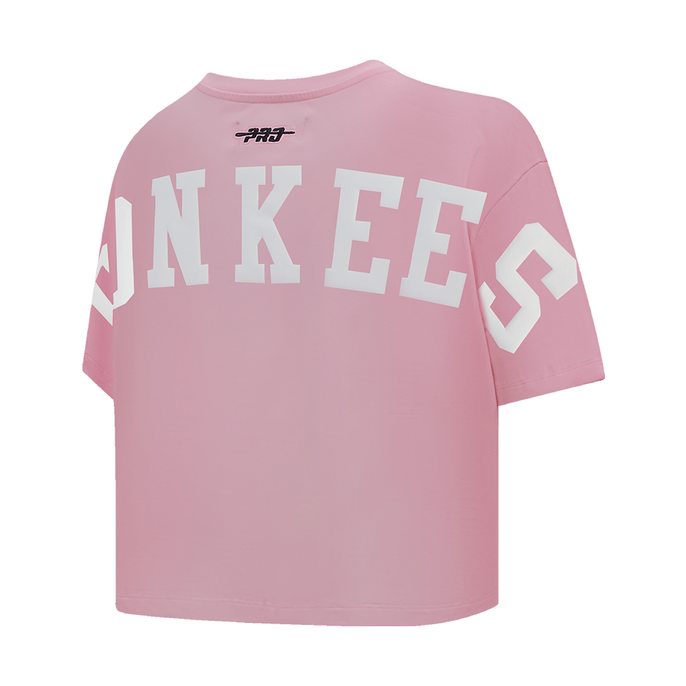 MLB NEW YORK YANKEES WINGSPAN WOMEN'S SJ BOXY TEE (PINK)