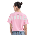 MLB NEW YORK YANKEES WINGSPAN WOMEN'S SJ BOXY TEE (PINK)