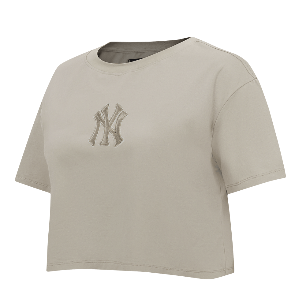 MLB NEW YORK YANKEES WINGSPAN WOMEN'S SJ BOXY TEE (TAUPE)