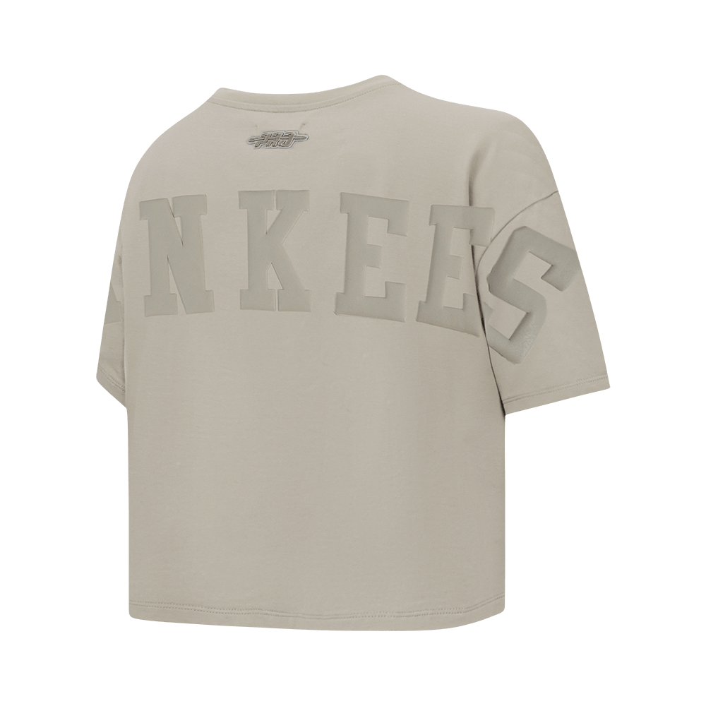 MLB NEW YORK YANKEES WINGSPAN WOMEN'S SJ BOXY TEE (TAUPE)