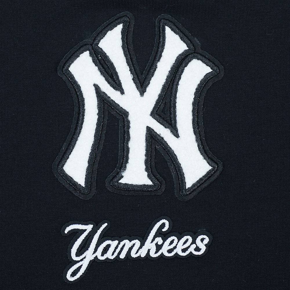 MLB NEW YORK YANKEES CLASSIC CHENILLE WOMEN'S SJ BOXY TOP (BLACK)