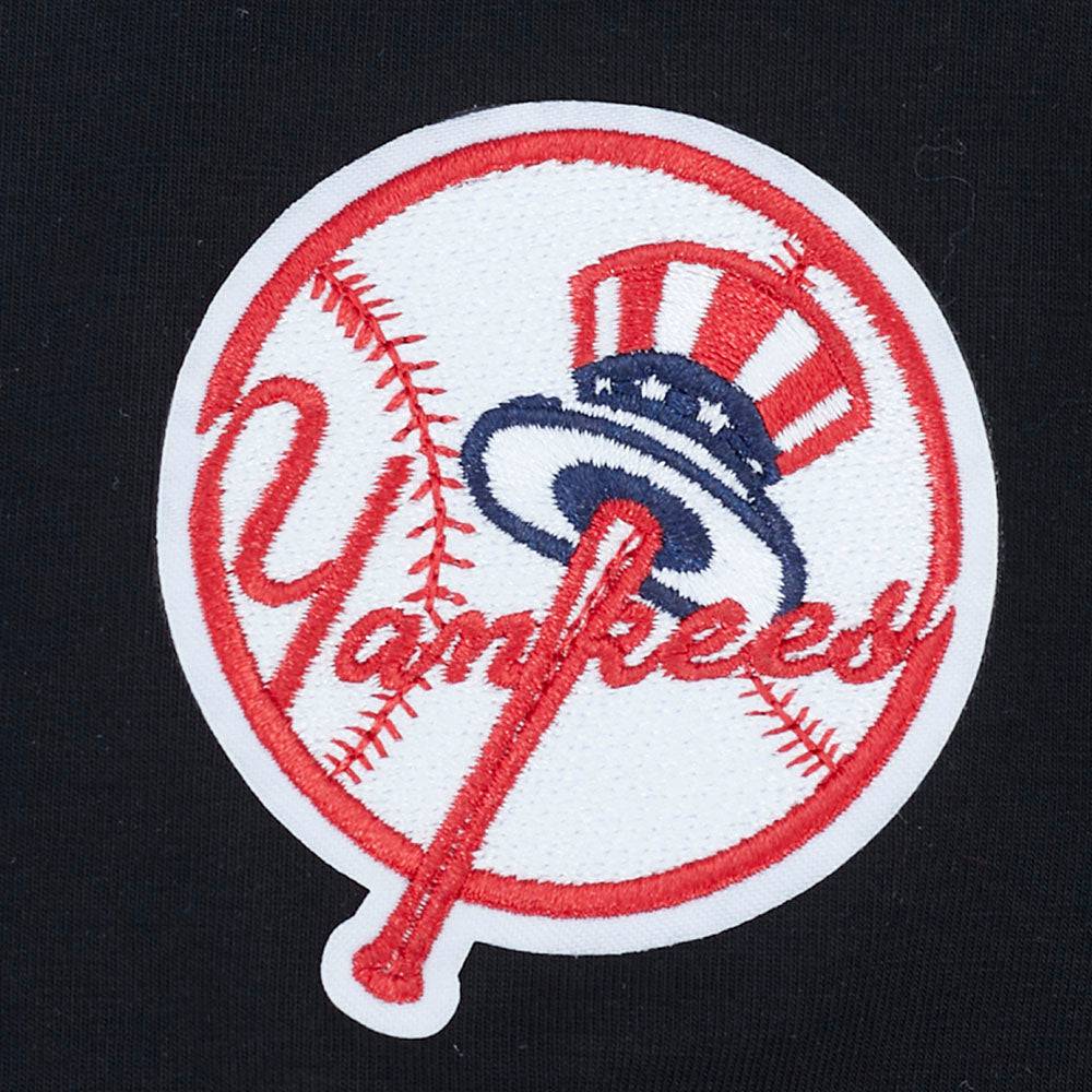 MLB NEW YORK YANKEES CLASSIC CHENILLE WOMEN'S SJ BOXY TOP (BLACK)
