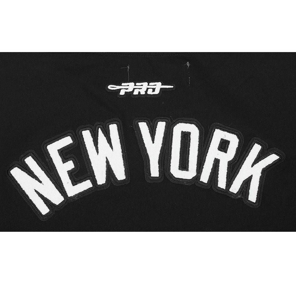 MLB NEW YORK YANKEES CLASSIC CHENILLE WOMEN'S SJ BOXY TOP (BLACK)
