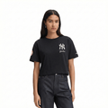 MLB NEW YORK YANKEES CLASSIC CHENILLE WOMEN'S SJ BOXY TOP (BLACK)