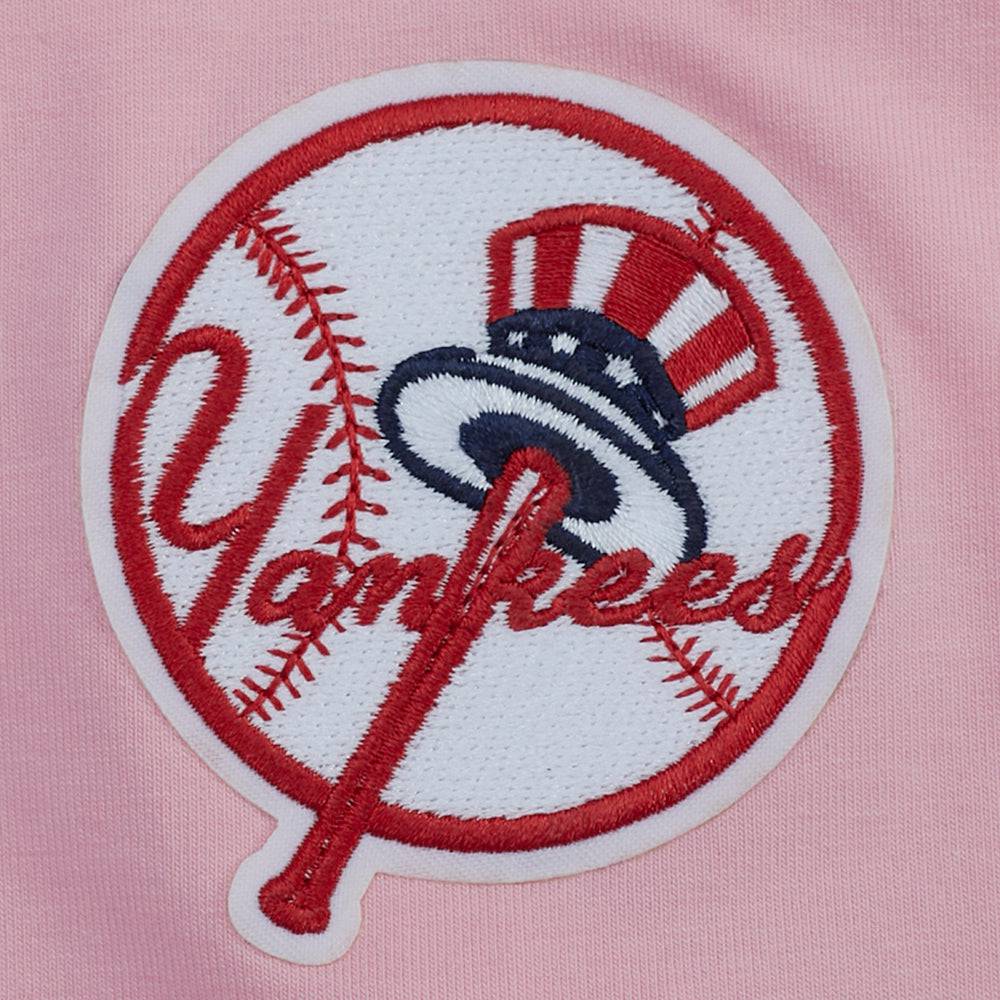 MLB NEW YORK YANKEES CLASSIC CHENILLE WOMEN'S SJ BOXY TOP (PINK)
