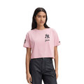 MLB NEW YORK YANKEES CLASSIC CHENILLE WOMEN'S SJ BOXY TOP (PINK)