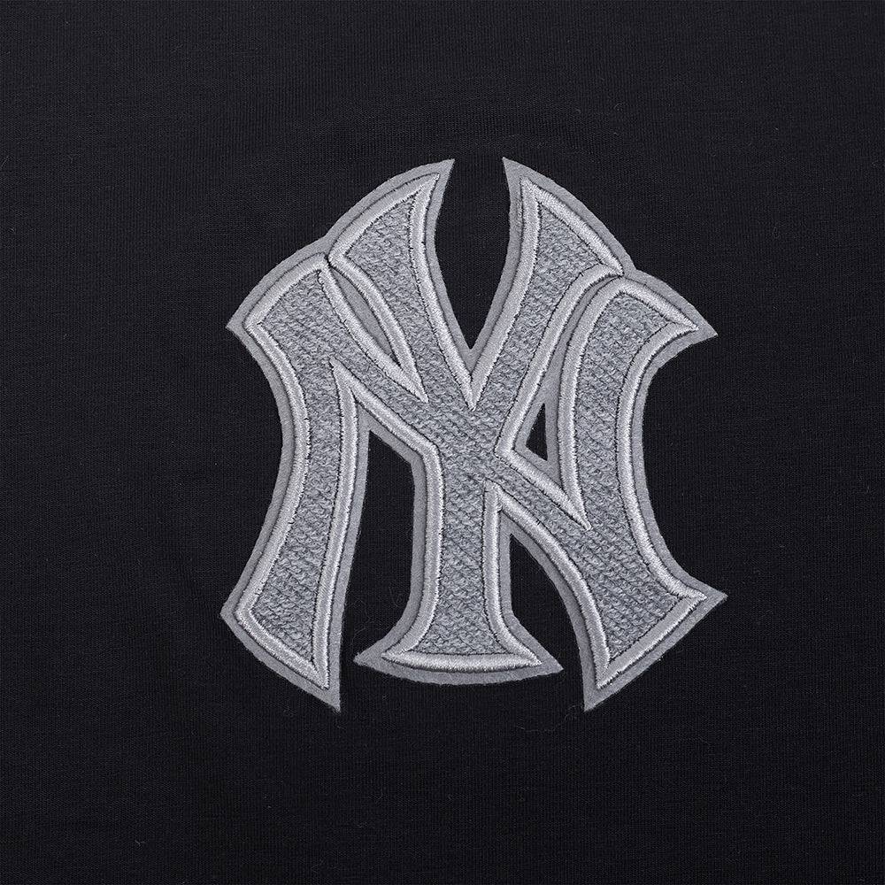 VESTIDO AJUSTADO DE MUJER MLB NEW YORK YANKEES DE TELA TERRY FRANCESA INVERTIDA (NEGRO)