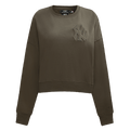 MLB NEW YORK YANKEES NEUTRAL FLEECE CREWNECK (DARK TAUPE)