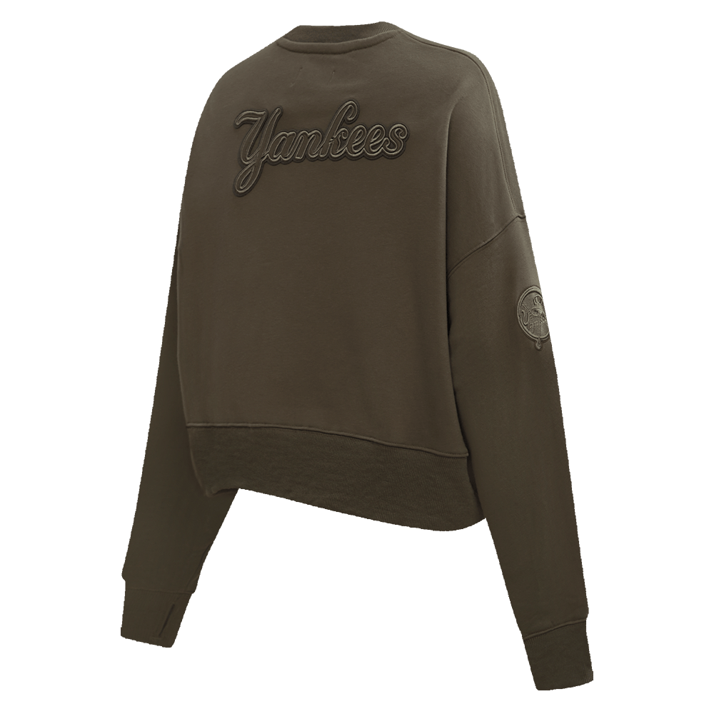MLB NEW YORK YANKEES NEUTRAL FLEECE CREWNECK (DARK TAUPE)