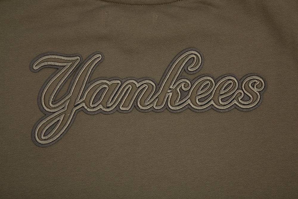 MLB NEW YORK YANKEES NEUTRAL FLEECE CREWNECK (DARK TAUPE)