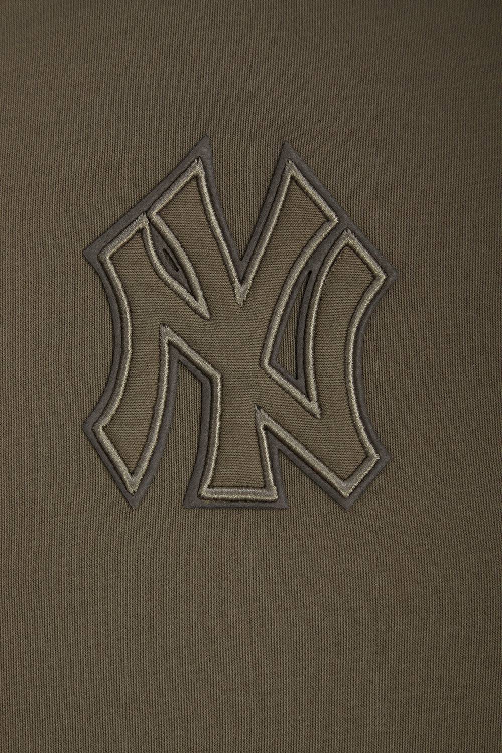 MLB NEW YORK YANKEES NEUTRAL FLEECE CREWNECK (DARK TAUPE)
