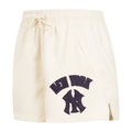MLB NEW YORK YANKEES TRIPLE TONAL W WOVEN WOMEN'S SHORT (EGGSHELL)
