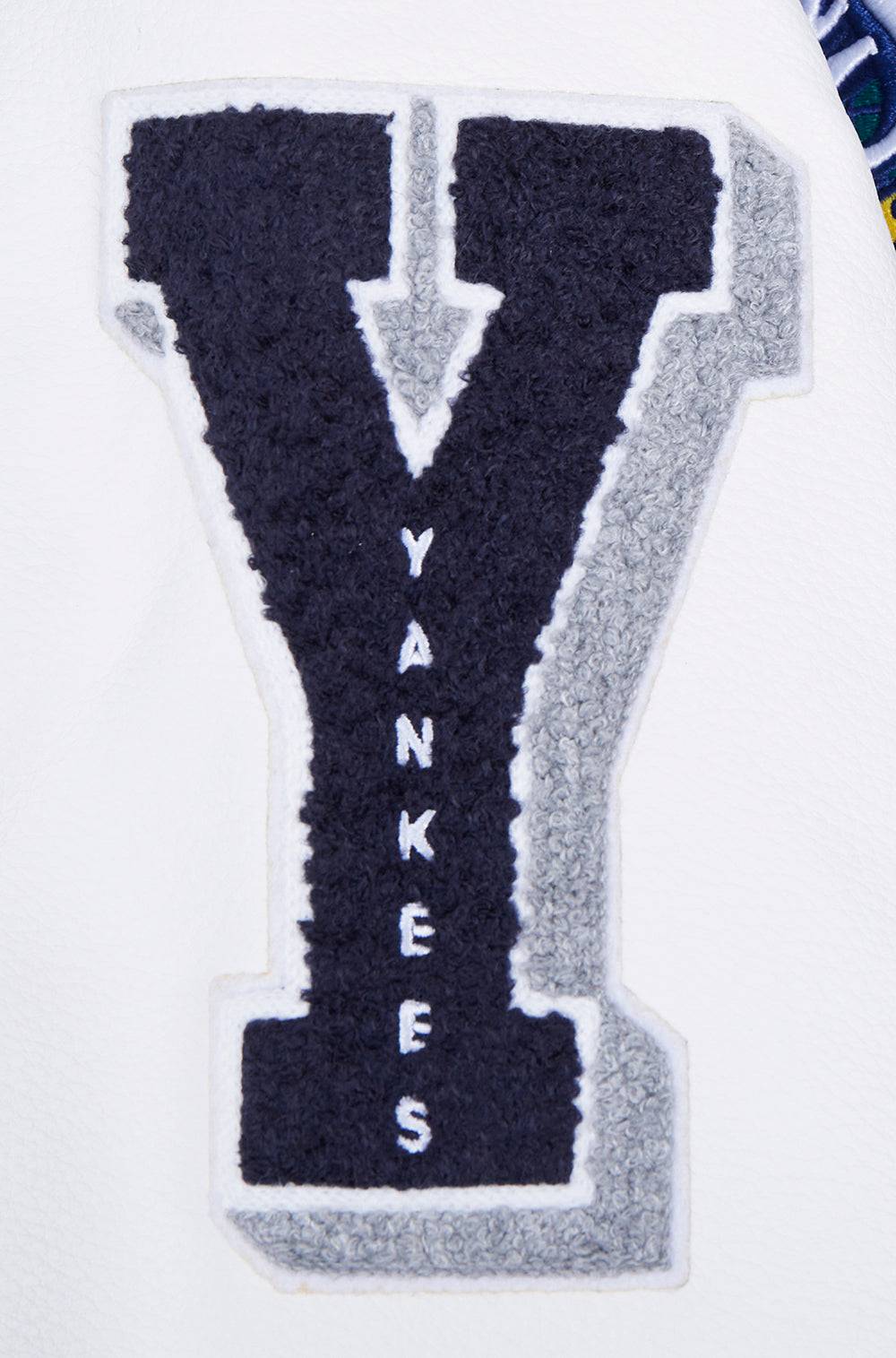 MLB NEW YORK YANKEES MASHUP WOMEN'S RIB WOOL VARSITY JACKET (MIDNIGHT NAVY/WHITE)