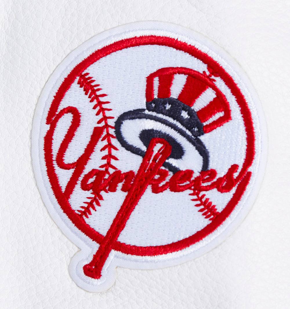 MLB NEW YORK YANKEES MASHUP WOMEN'S RIB WOOL VARSITY JACKET (MIDNIGHT NAVY/WHITE)