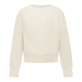 MLB NEW YORK YANKEES NEUTRAL LITTLE GIRLS FLEECE CREWNECK (EGGSHELL)