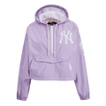 MLB NEW YORK YANKEES HOLOGRAM WOMEN'S 1/2 ZIP WIND JACKET (IRIDESCENT)