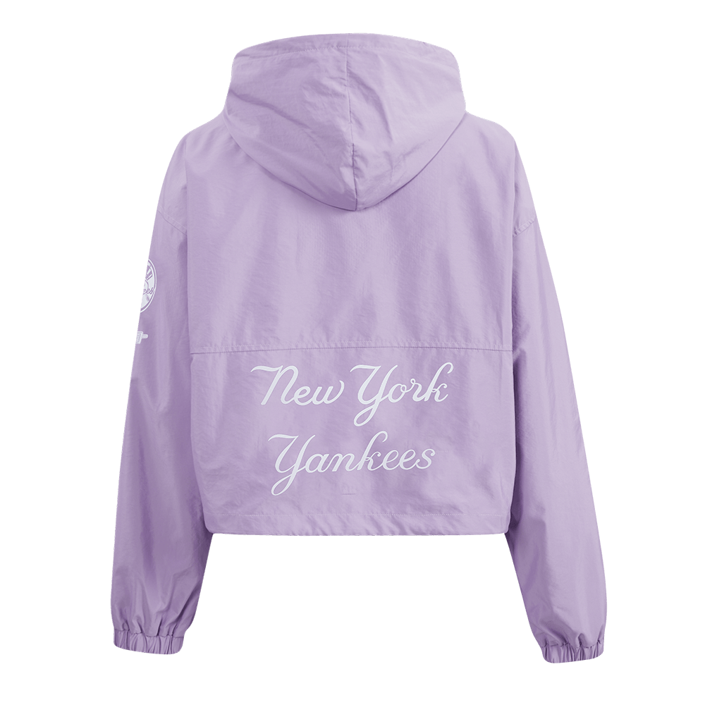 MLB NEW YORK YANKEES HOLOGRAM WOMEN'S 1/2 ZIP WIND JACKET (IRIDESCENT)