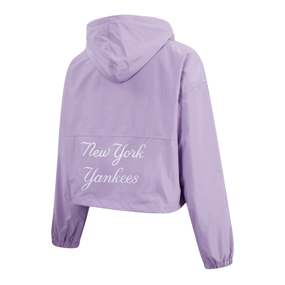 MLB NEW YORK YANKEES HOLOGRAM WOMEN'S 1/2 ZIP WIND JACKET (IRIDESCENT)