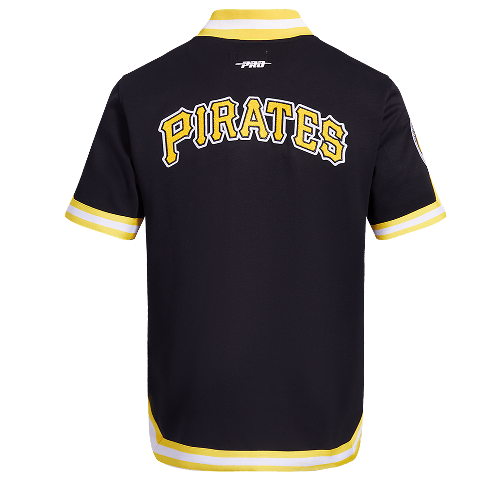 CHAQUETA DE CALENTAMIENTO CLÁSICA PARA HOMBRE MLB PITTSBURGH PIRATES (NEGRA/AMARILLA)
