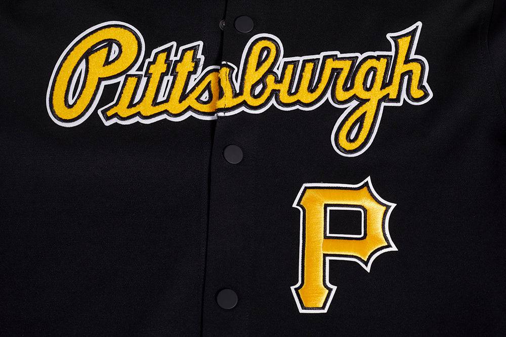 CHAQUETA DE CALENTAMIENTO CLÁSICA PARA HOMBRE MLB PITTSBURGH PIRATES (NEGRA/AMARILLA)