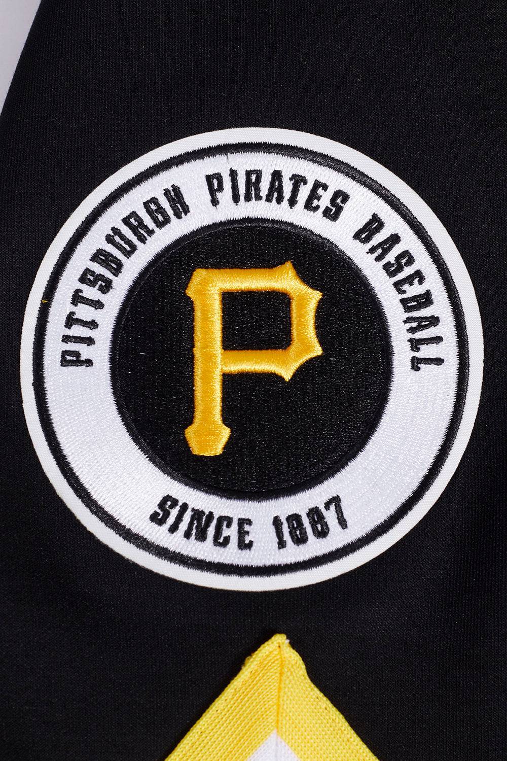 CHAQUETA DE CALENTAMIENTO CLÁSICA PARA HOMBRE MLB PITTSBURGH PIRATES (NEGRA/AMARILLA)
