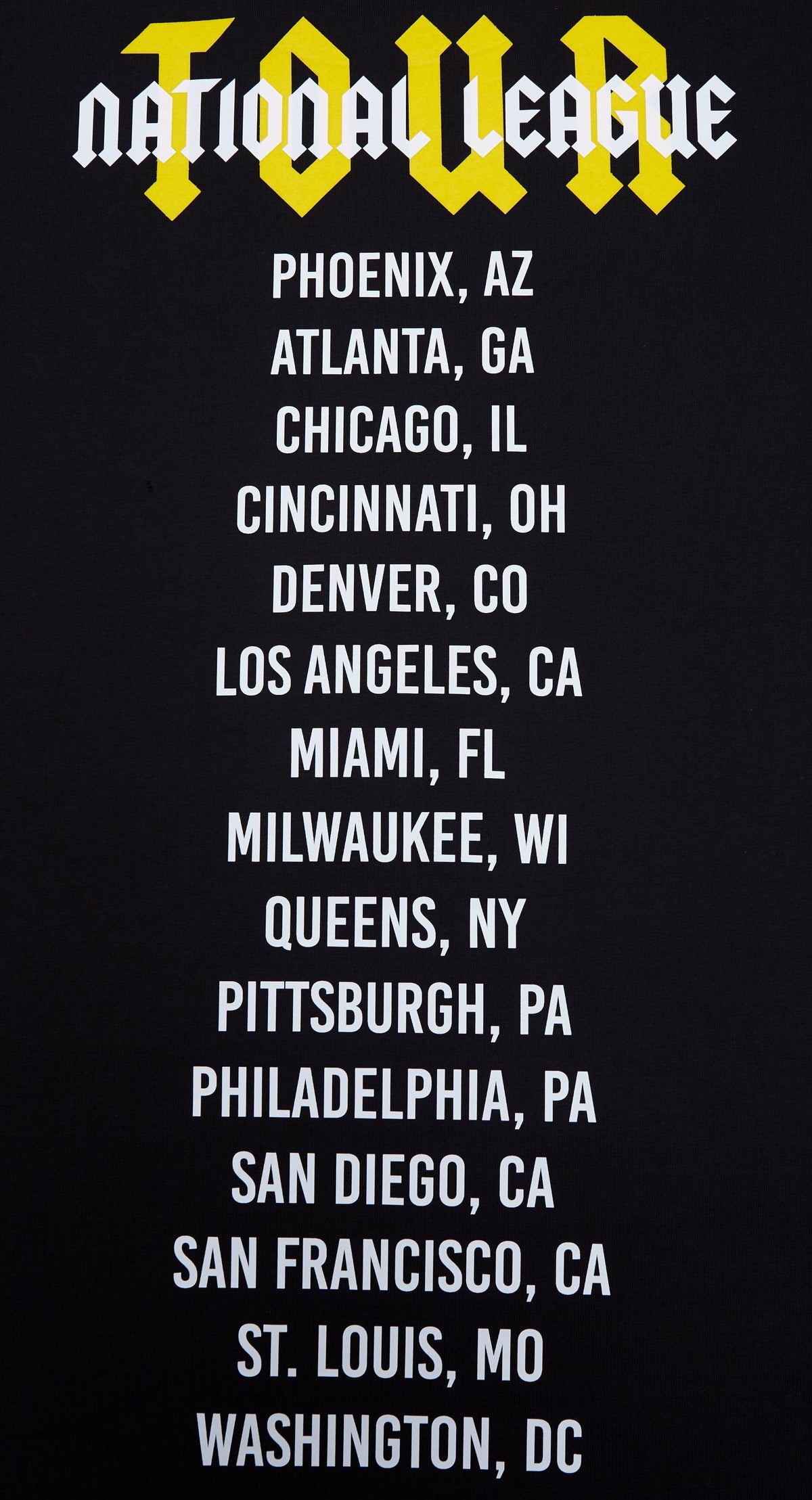 MLB PITTSBURGH PIRATES CITY TOUR CJ DROP SHOULDER TEE (BLACK)