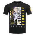 MLB PITTSBURGH PIRATES PAUL SKENES #30 REMIX AVATAR MEN'S SINGLE JERSEY TOP (BLACK)