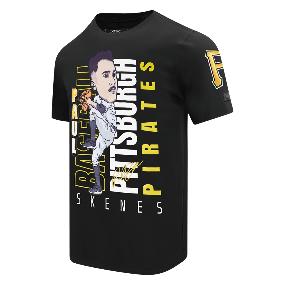 MLB PITTSBURGH PIRATES PAUL SKENES #30 REMIX AVATAR MEN'S SINGLE JERSEY TOP (BLACK)