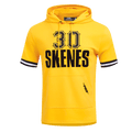 MLB PITTSBURGH PIRATES PAUL SKENES #30 CLASSIC MEN'S SHORT SLEEVE PULLOVER HOODIE (YELLOW/BLACK)