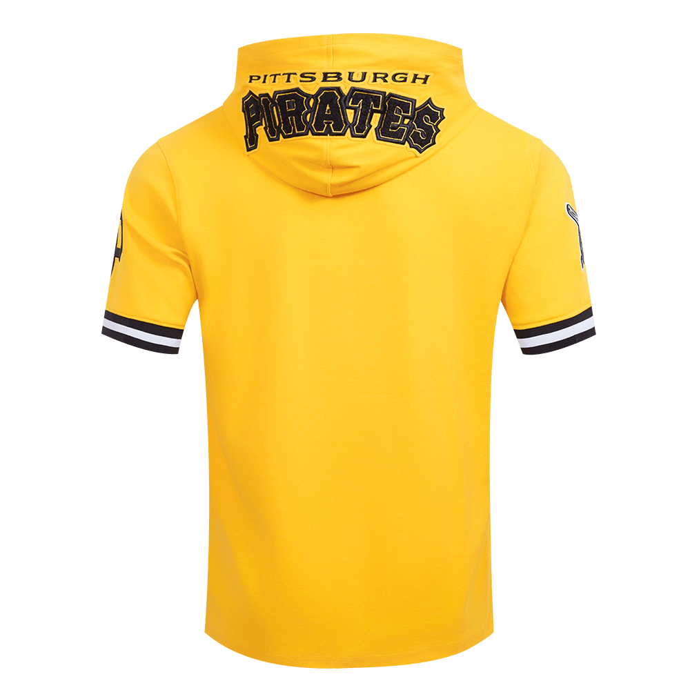 MLB PITTSBURGH PIRATES PAUL SKENES #30 CLASSIC MEN'S SHORT SLEEVE PULLOVER HOODIE (YELLOW/BLACK)