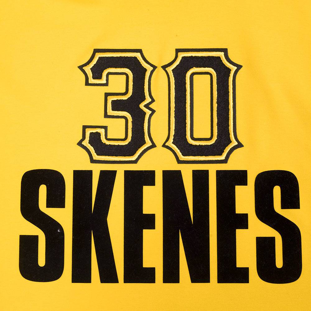 MLB PITTSBURGH PIRATES PAUL SKENES #30 CLASSIC MEN'S SHORT SLEEVE PULLOVER HOODIE (YELLOW/BLACK)