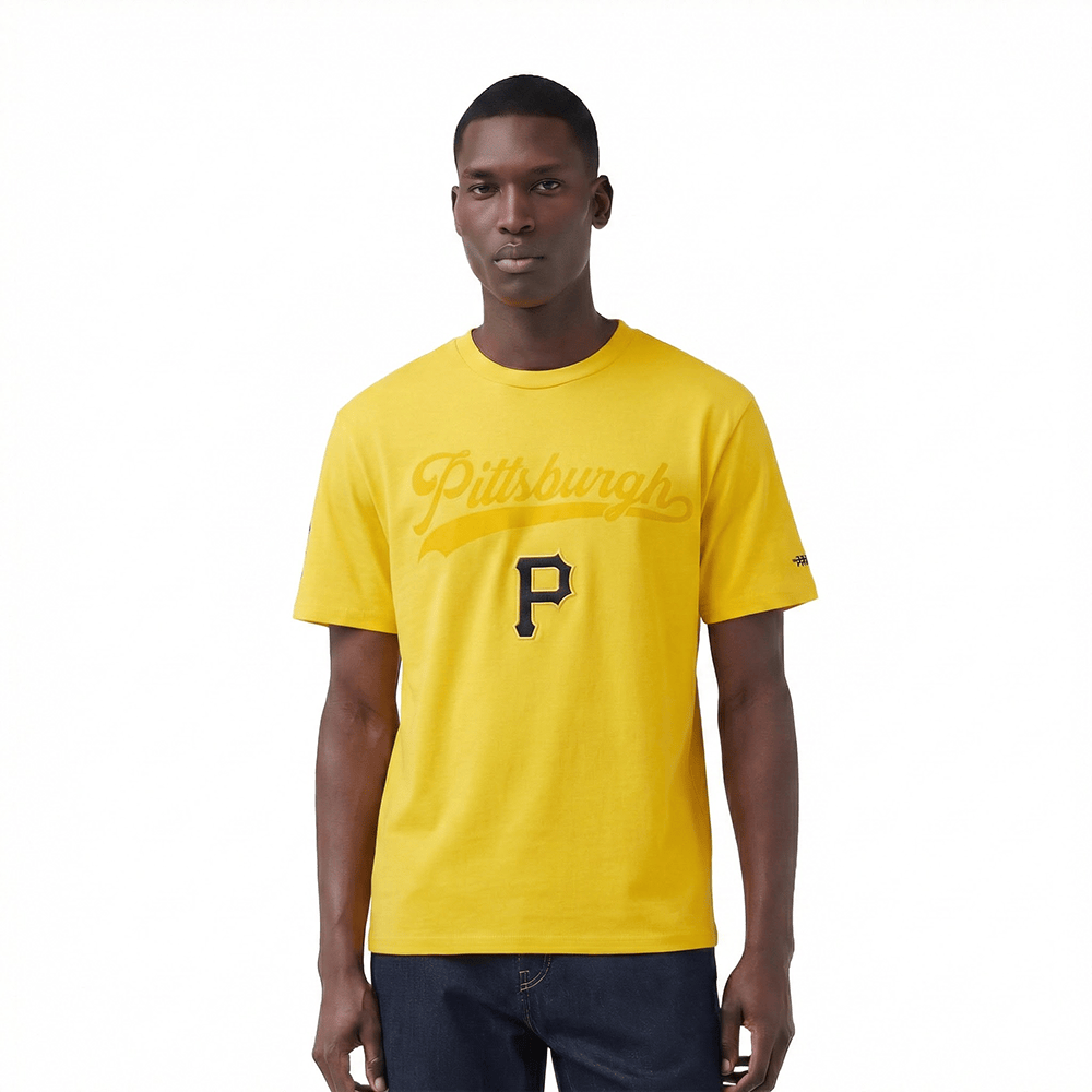 MLB PITTSBURGH PIRATES LIVING LARGE MEN'S CJ DROP SHOULDER TEE (YELLOW)