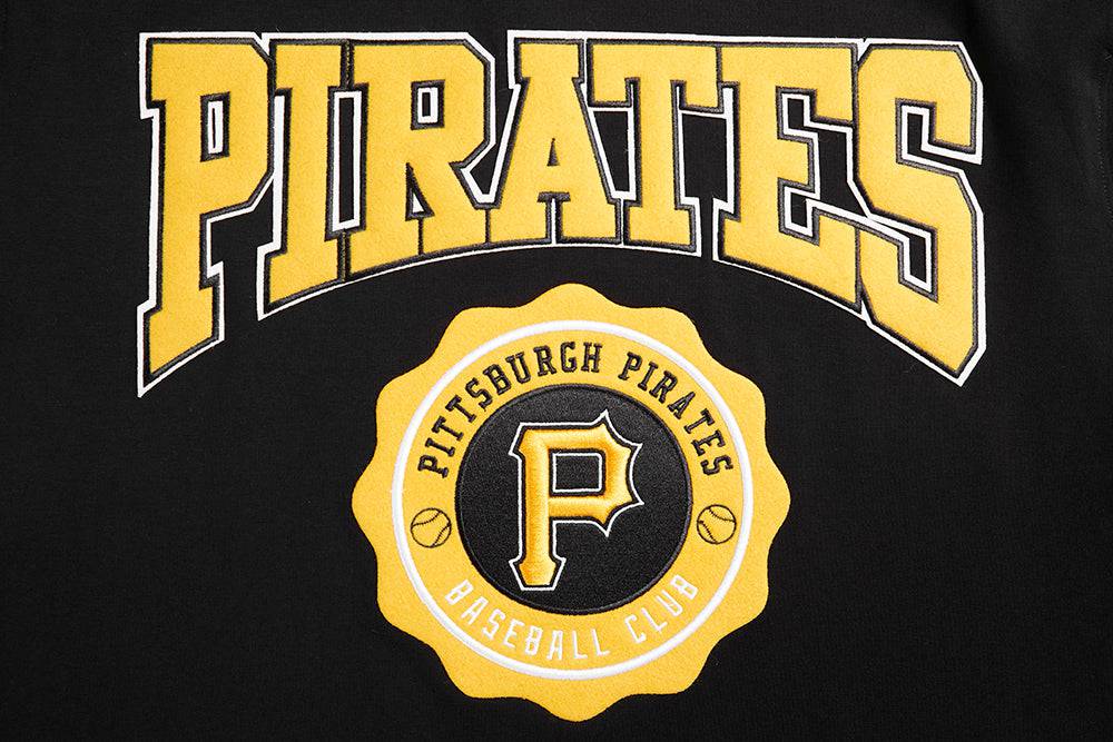 MLB PITTSBURGH PIRATES CREST EMBLEM SINGLE JERSEY TOP (BLACK)