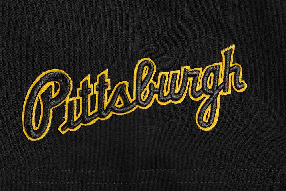 MLB PITTSBURGH PIRATES CREST EMBLEM SINGLE JERSEY TOP (BLACK)