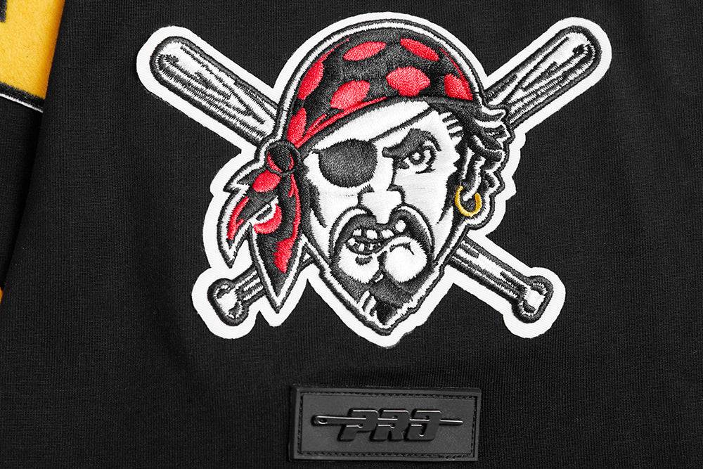 MLB PITTSBURGH PIRATES CREST EMBLEM SINGLE JERSEY TOP (BLACK)